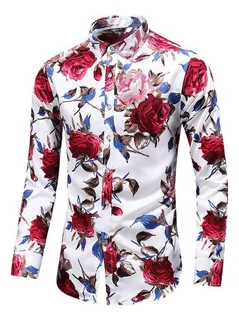 Polera floreada hombre hotsell