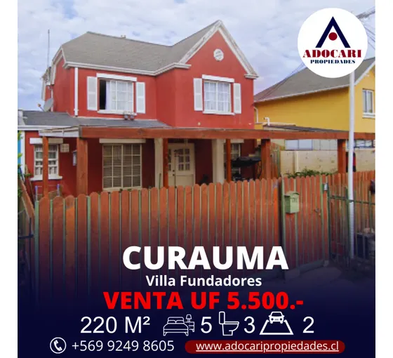 Curauma / Villa Fundadores / Casa Grande 5d 3b 2e + Altillo