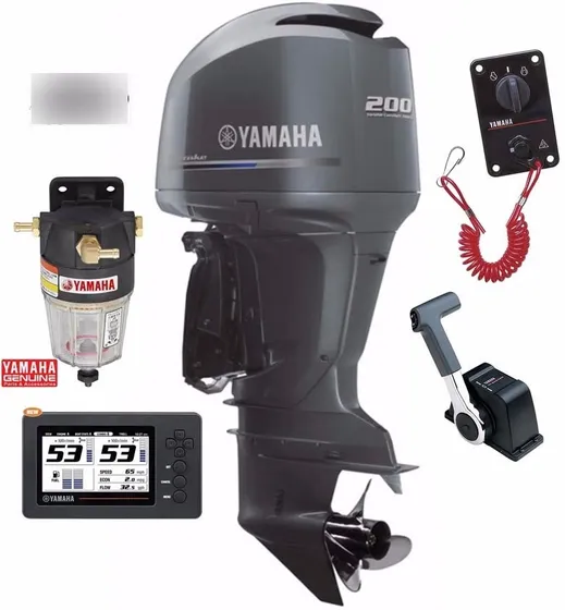 Motores Yamaha 200hp 4 Tiempos V6 Con Pantalla - Extra Largo