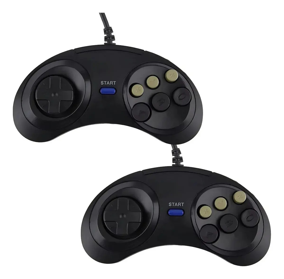 Kit 2 Controle Joystick Compativel Mega Drive Master System