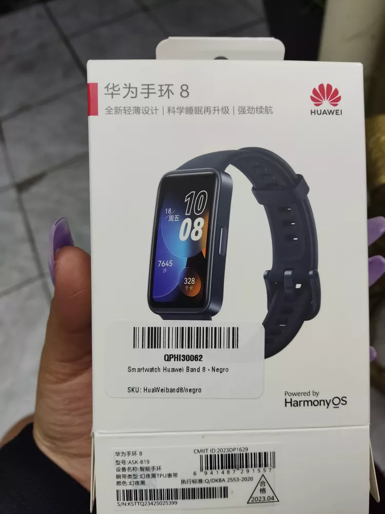 Smartwatch Huawei Band 8 1.47' Batería Hasta 14 Días Naranja Color de la  caja Negro Color del bisel Negro Diseño de la correa Deportivo