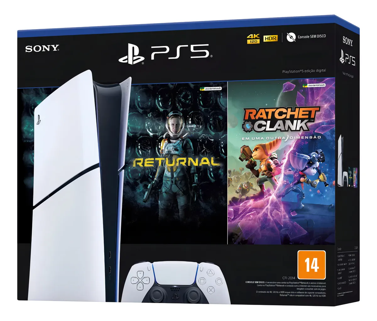 Playstation 5 Slim Digital 1TB com 2 jogos ( Returnal + Ratchet Clank ) 