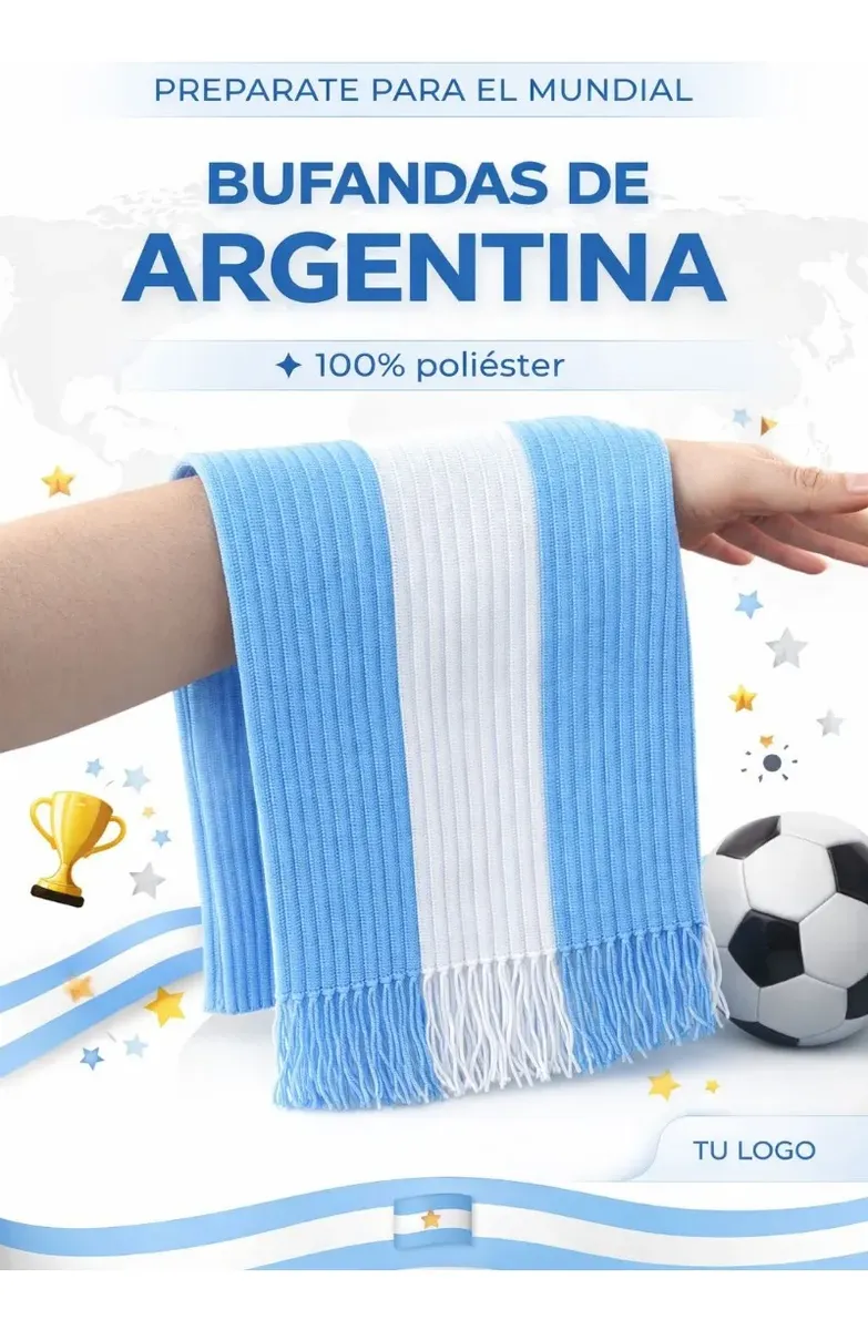 Argentine Scarf Factory for the 2026 World Cup!!! Merchandising