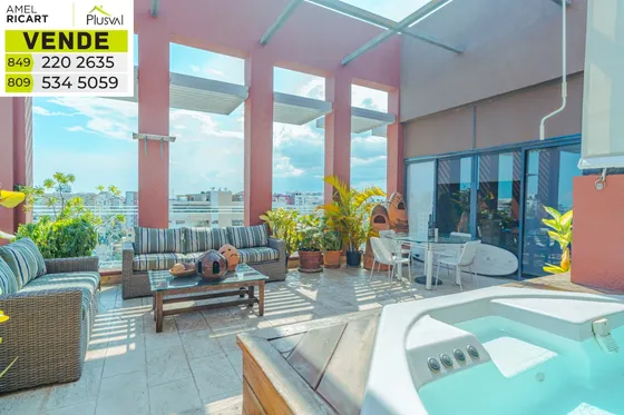 Pent-house Con Terraza Privada Y 3 Parqueos En Evaristo Morales