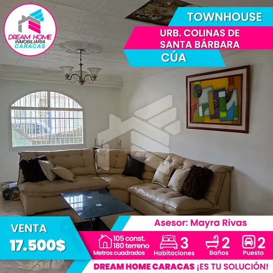 Townhouse En Venta Ubicado En Urb. Colinas De Santa Bárbara 