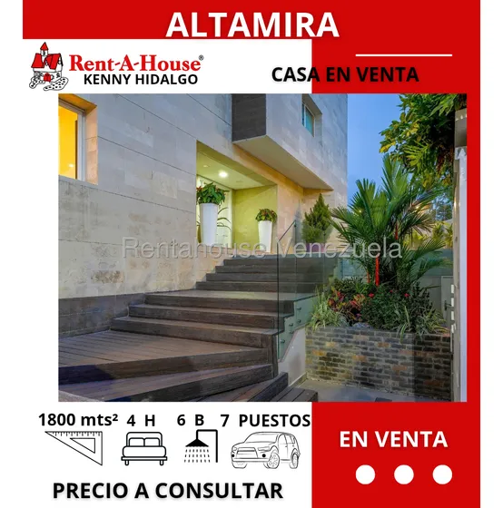 Casa En Altamira Totalmente Remodelada En Venta 25-23599