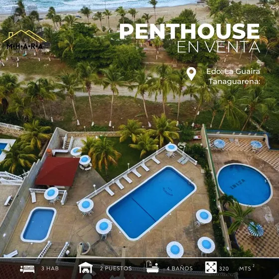 Penthouse En Venta En La Guaira  Frente Al Mar Con Salida A La Playa 
