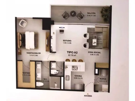 Proyecto Apartaestudio En El Poblado, Flats Via Linares