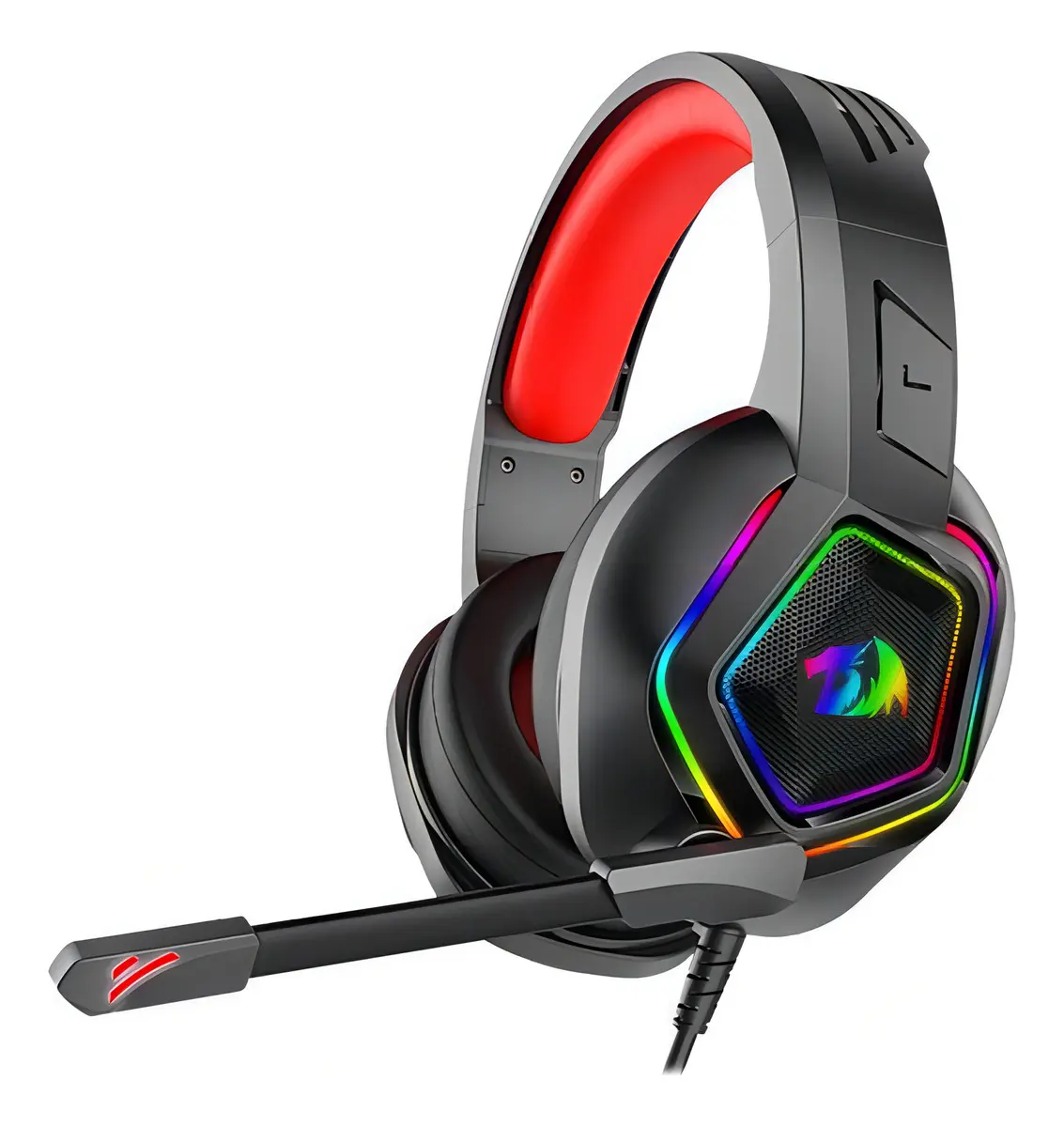 Headset Gamer Redragon Medea H280 Rgb Com Fio Cor Preto 3.5 mm
