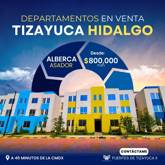 Departamento Con Alberca 2 Recamaras Tizayuca Hidalgo