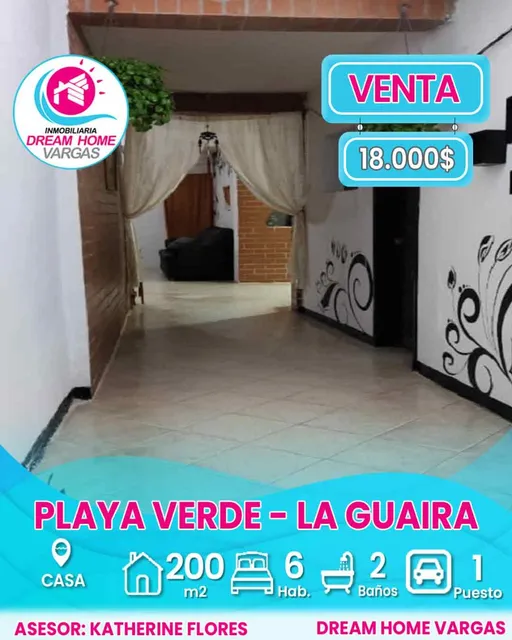 Casa En Venta  Playa Verde. Catia La Mar  La Guaira 