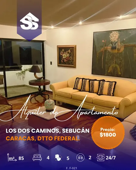 Apartamento En Alquiler Inmobilia Ss Alquila, Lujoso Apartamento En Dos Caminos Mansión Ávila, Sector Sebucán, A Pocos Minutos De La Cota Mil.