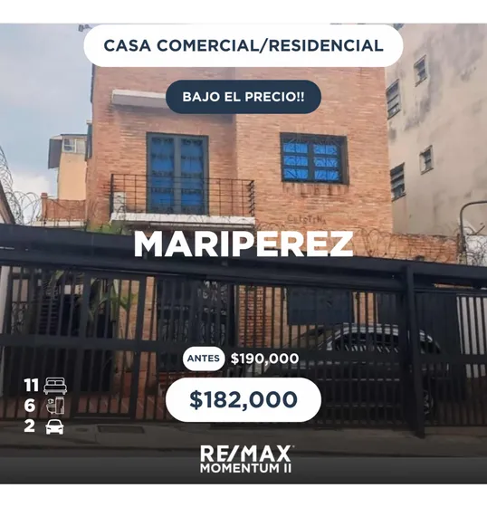 Comercial Y Residencial. Venta/alquiler. Casa. Mariperez
