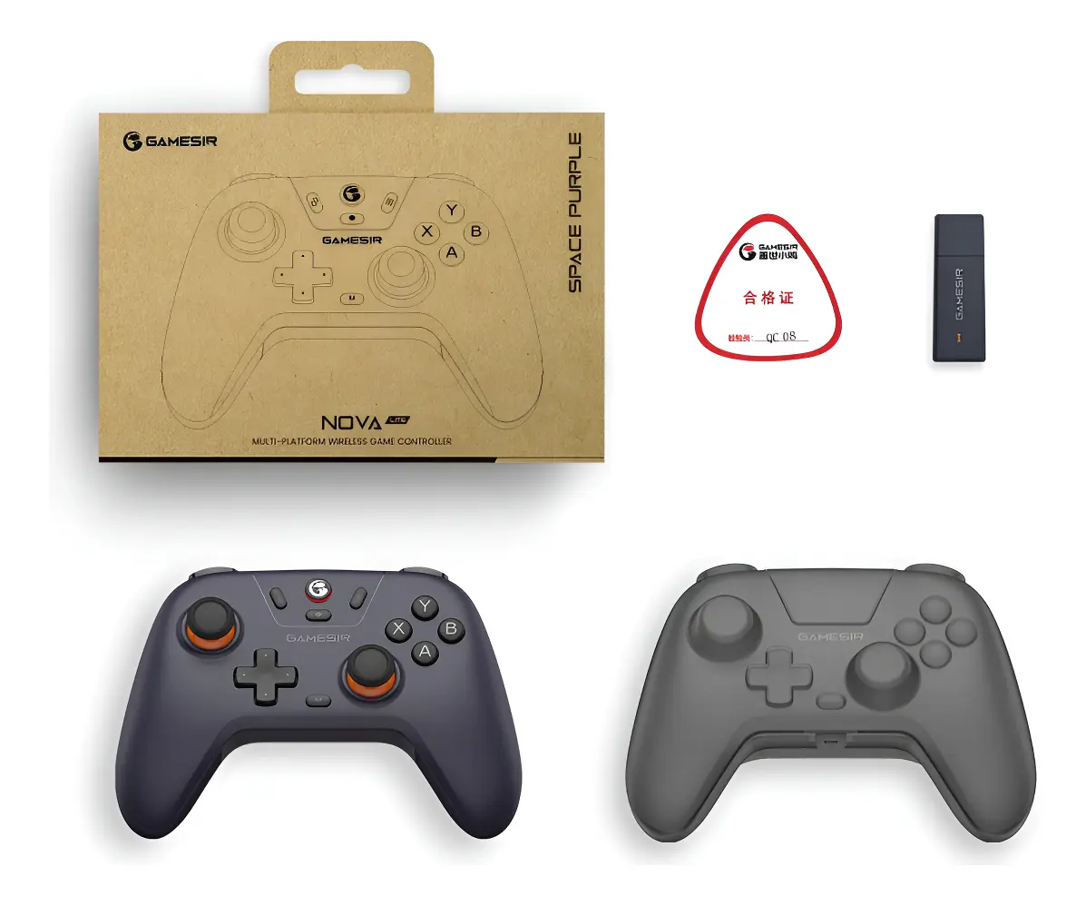 Gamesir T4 Nova Lite - Gamepad sem fio para PC/Ns, cor roxa, espaço, roxo