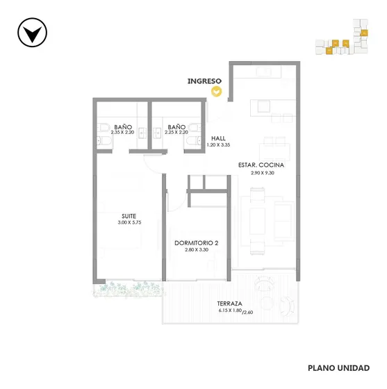 Venta Departamento 2 Dormitorios Rosario