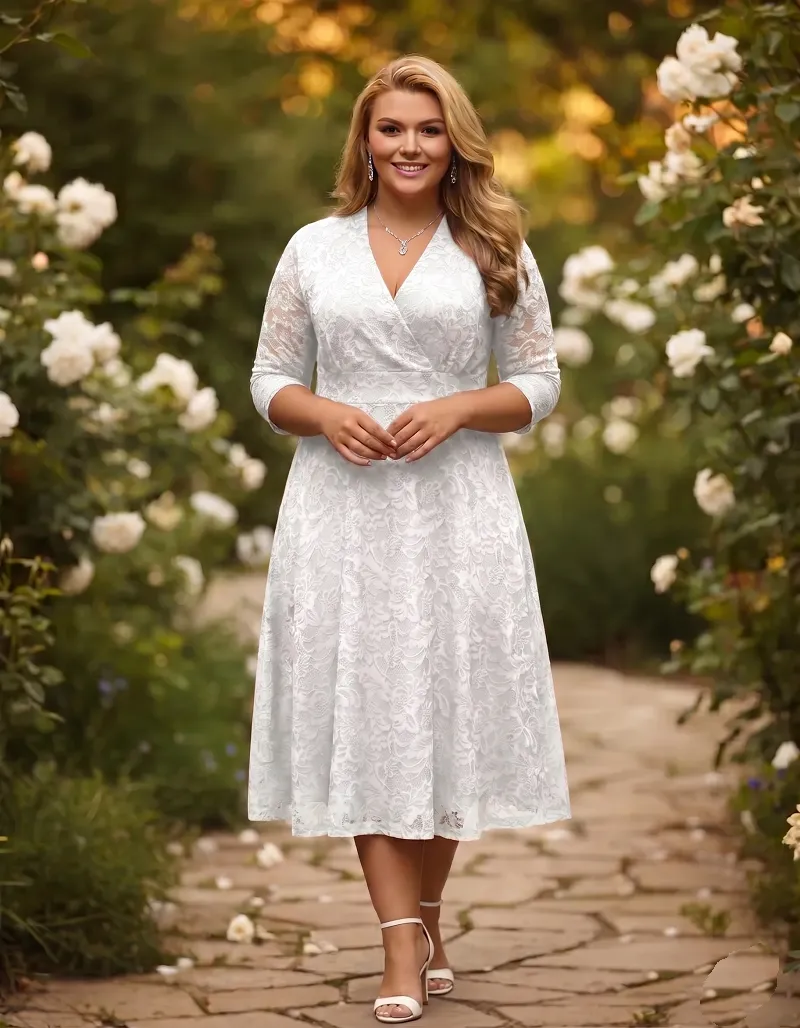 Vestido Plus Size Renda 24 Madrinha Festa Moda Batizado