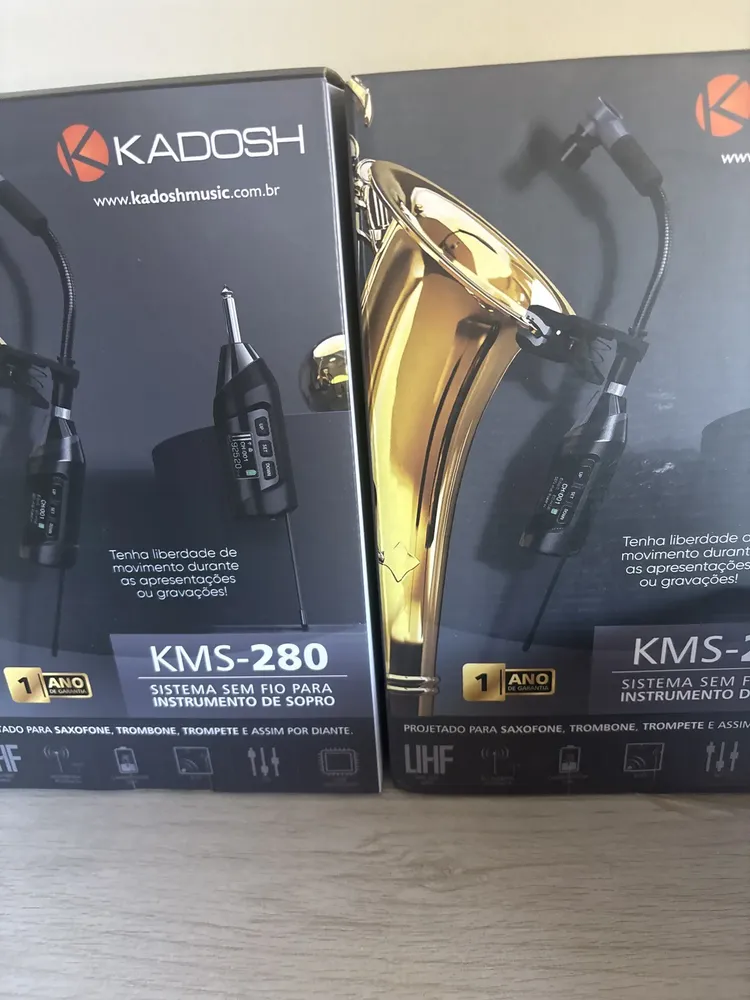 Microfone Kadosh Kms 280 Sem Fio Para Saxofone | Parcelamento sem