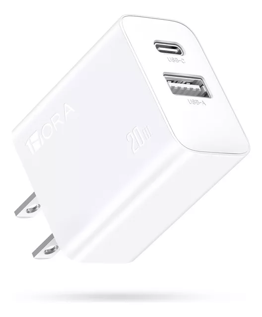 Combo Cargador USB C + Cable C a Lightning Carga Rapida 20W 3A