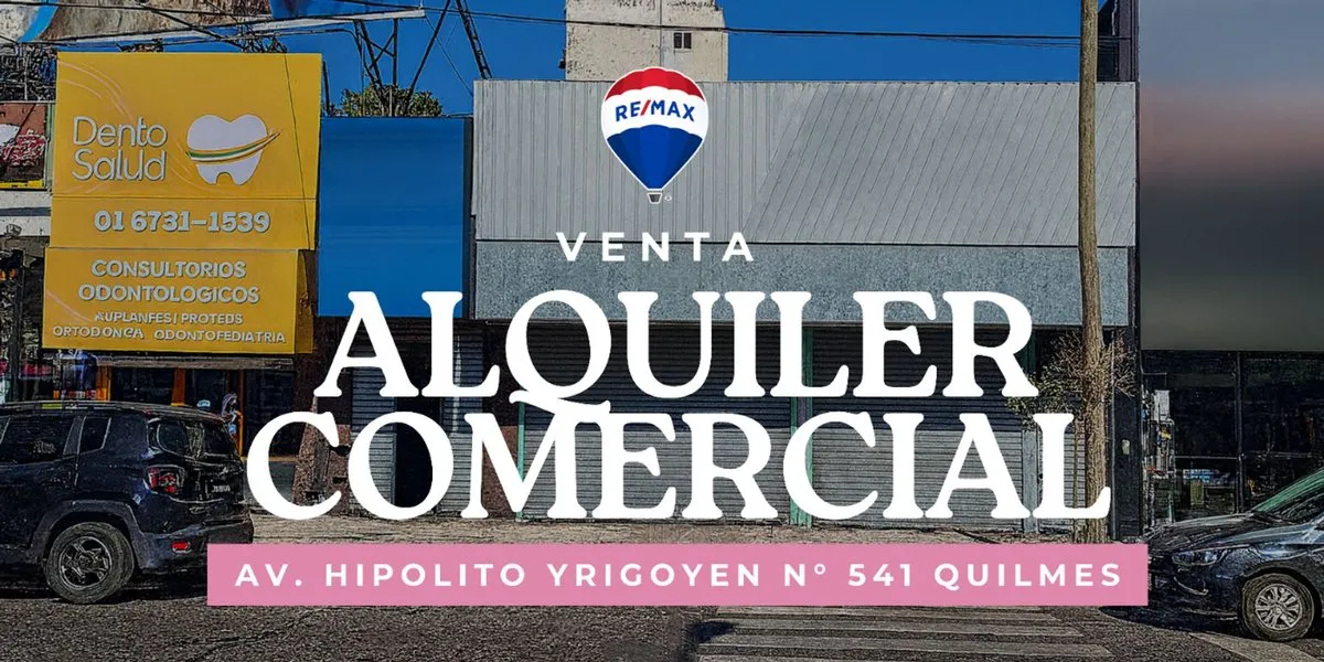 130 m² Commercial Rental Property on Av. Hipólito Yrigoyen in Quilmes City Center