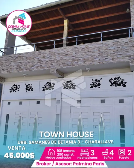 Town House En Venta En Charallave Urb. Samanes De Betania 3