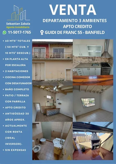 Departamento Tipo Casa En Planta Alta (apto Credito)