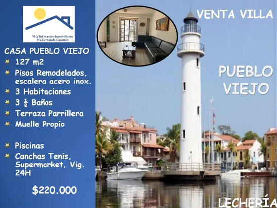 Vende Casa O Town House Remodelada Muelle  Conjunto Residencial Pueblo Viejo 