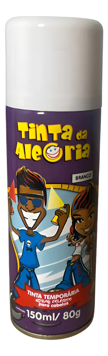 FR Spray Temporário Colorido para Cabelo 150ml Branco Lavável