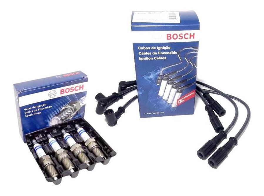 Kit Cabos E Velas Bosch Fiat Uno 1.0 Evo Fire Vivace