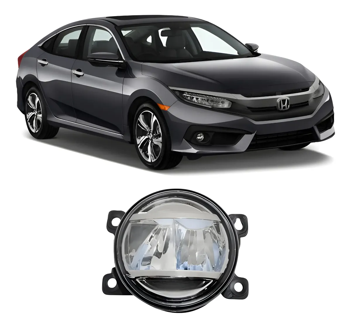 Farol Milha Direita Honda Civic 2017 2018 2019 2021 C/led