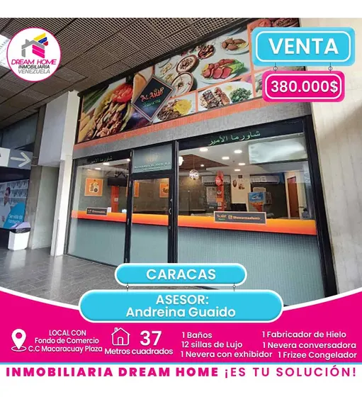 Local Y Fondo De Comercio En Venta  Cc. Macaracuay Plaza  Caracas.