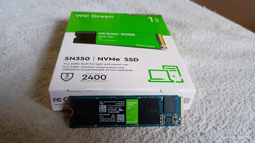 Ssd Wd Green M.2 1tb 1000gb Pc Sn350 M.2 2280 Pcie Nvme | Frete grátis