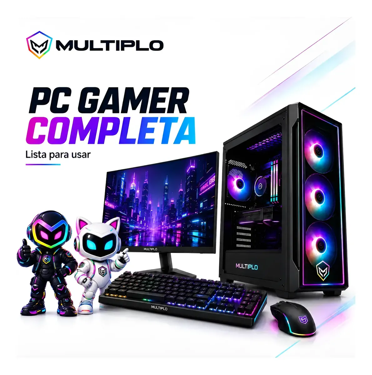 Pc Gamer Completa Ryzen 7 5700g 16gb 500gb Monitor 24 Curvo
