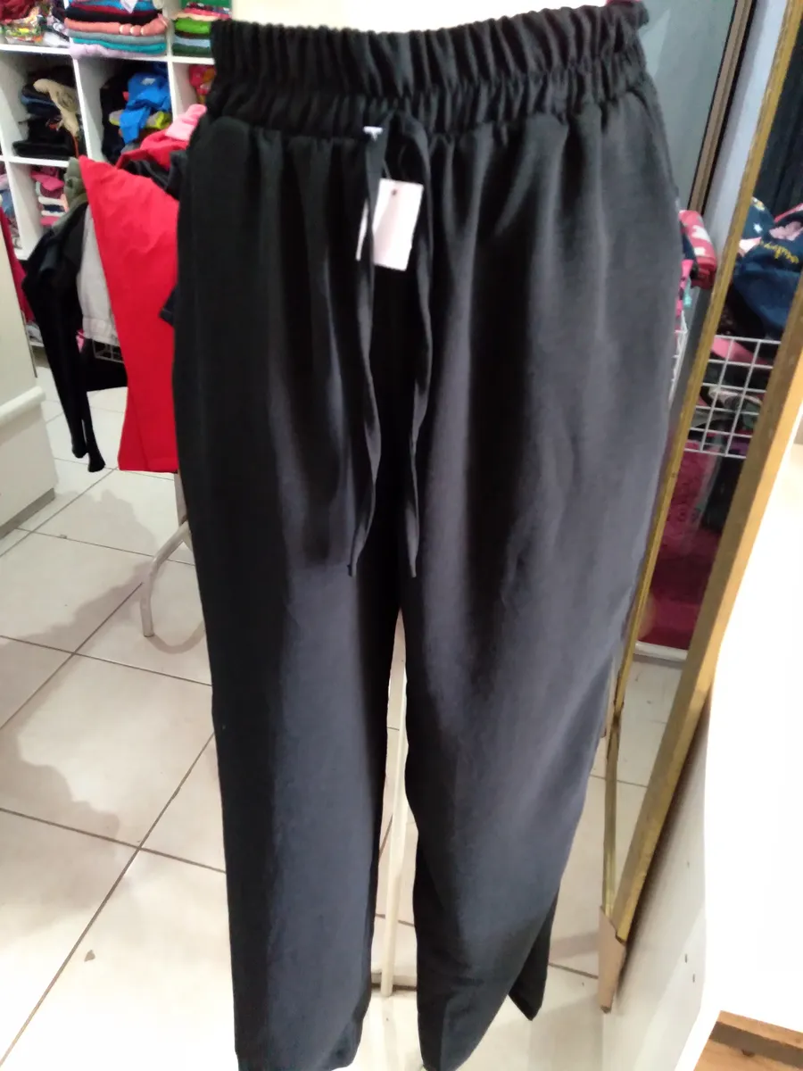 Calça Feminina Pantalona Duna Wide Leg Cintura Alta