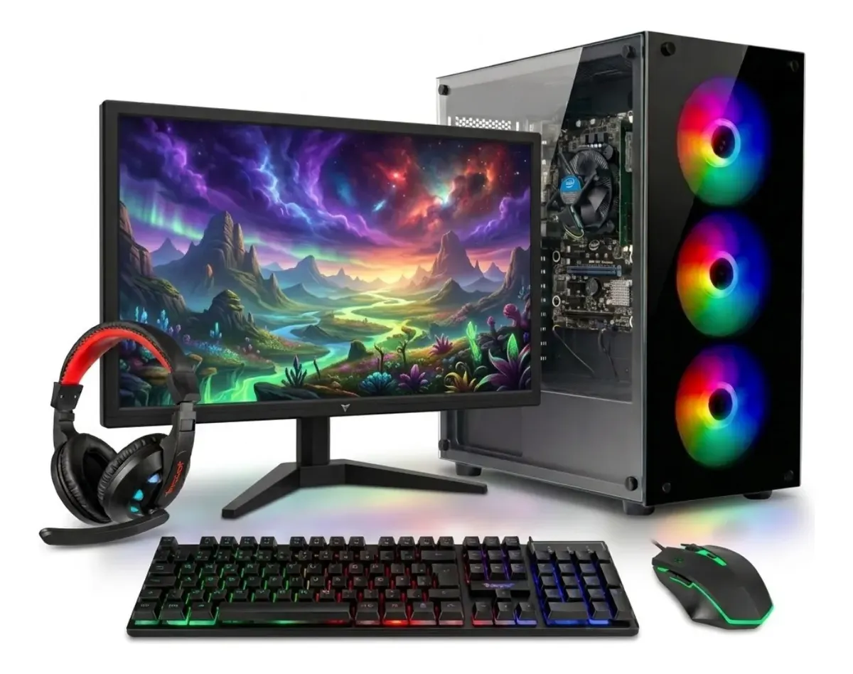 Computador Completo Pc I7 3.4ghz 16gb Ssd 480gb Monitor 19 480 Gb 16 Gb Hd Intel 4000