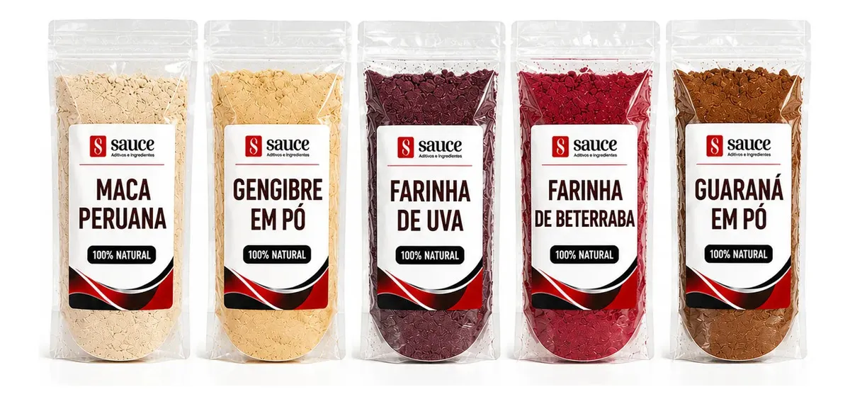 Maca Gengibre Uva Beterraba Guaraná Pré Treino Natural 200g