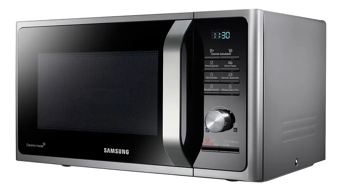 Microondas Samsung Grill Cerámico Triple Distribución 23l Silver