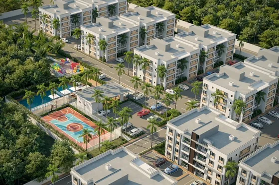 Venta De Proyecto  Ciudad Juan Bosch Con Piscina, Bono Viviend