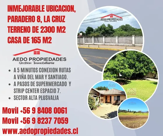 Se Vende Linda Parcela Con Casa Sector Urbano, La Cruz