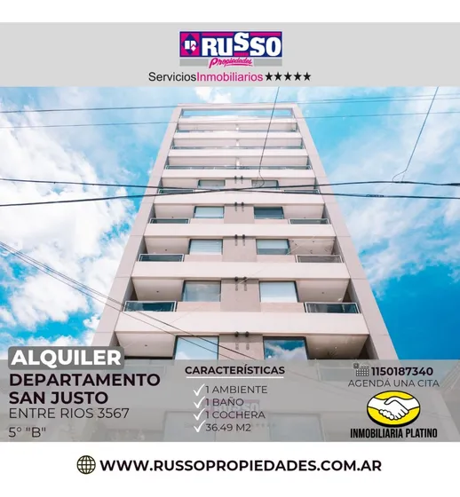  Alquiler Mono Ambiente San Justo