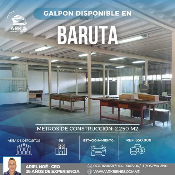 (#1103) Galpón Industrial De 2250m2 En Sector Industrial Baruta