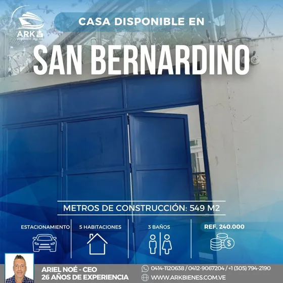 (#5003) Casa En San Bernardino De 549 M2