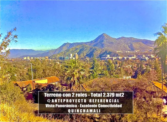 Gran Terreno Vista 360°, 2 Roles, 2.379 Mt2 - Quinchamalí