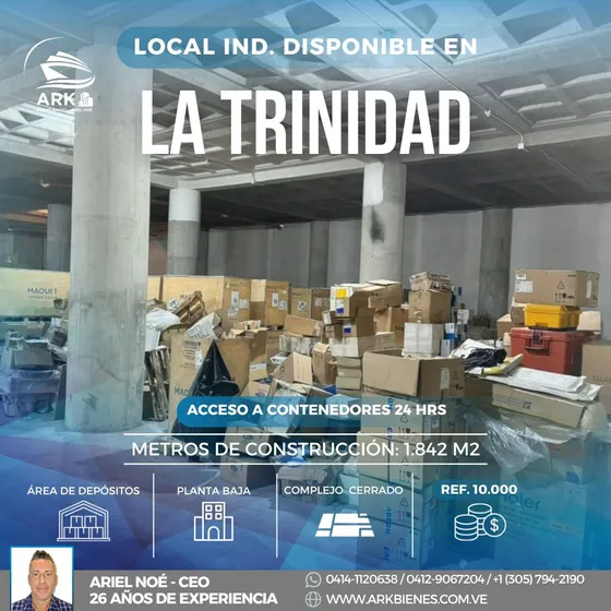 (#1186) Local. Ind De 1.842 M2 En La Trinidad, Caracas