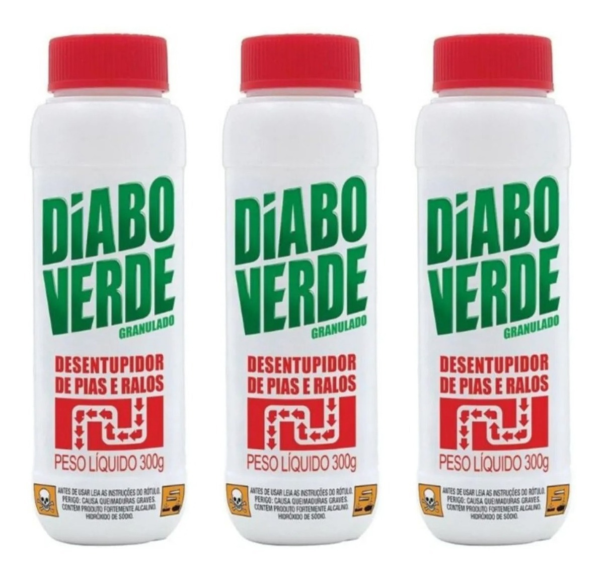 Diabo Verde 300g Desentupidor Pia Ralo Granulado Desentupir | MercadoLivre
