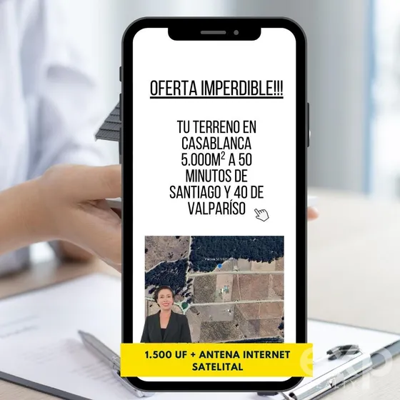 Parcela En Venta En Casablanca Mas Internet Satelital