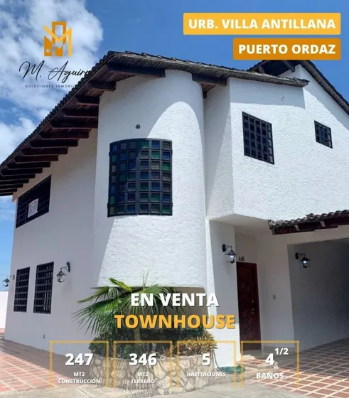Townhouse En Venta, Urb Villa Antillana, Puerto Ordaz, Mp