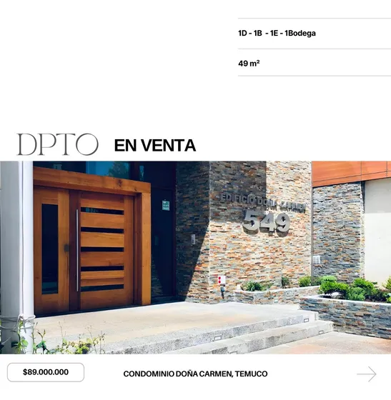 Departamento En Venta, Edificio Doña Carmen