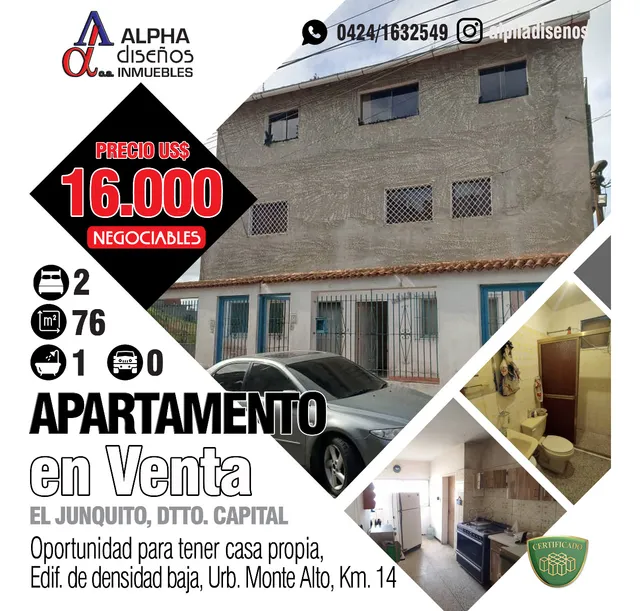 Apartamento En El Km 14 El Junquito Buen Precio Negociables Bella Vista