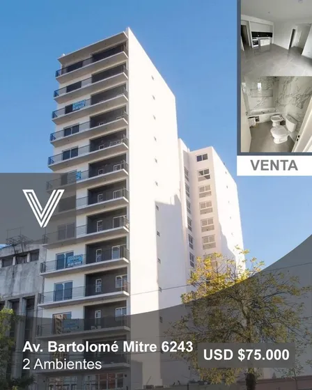 2 Ambientes A Estrenar  Av. Mitre 6243  Usd 75.000