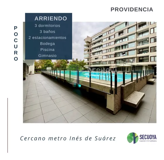 3 Dorm / 3 Baños / 2 Estac / Bod / Pisicina /full Amenities!